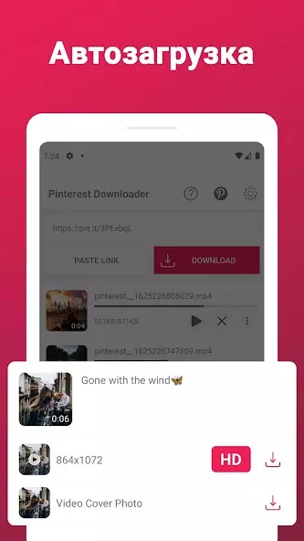 Загрузчик видео для Pinterest скриншот 3